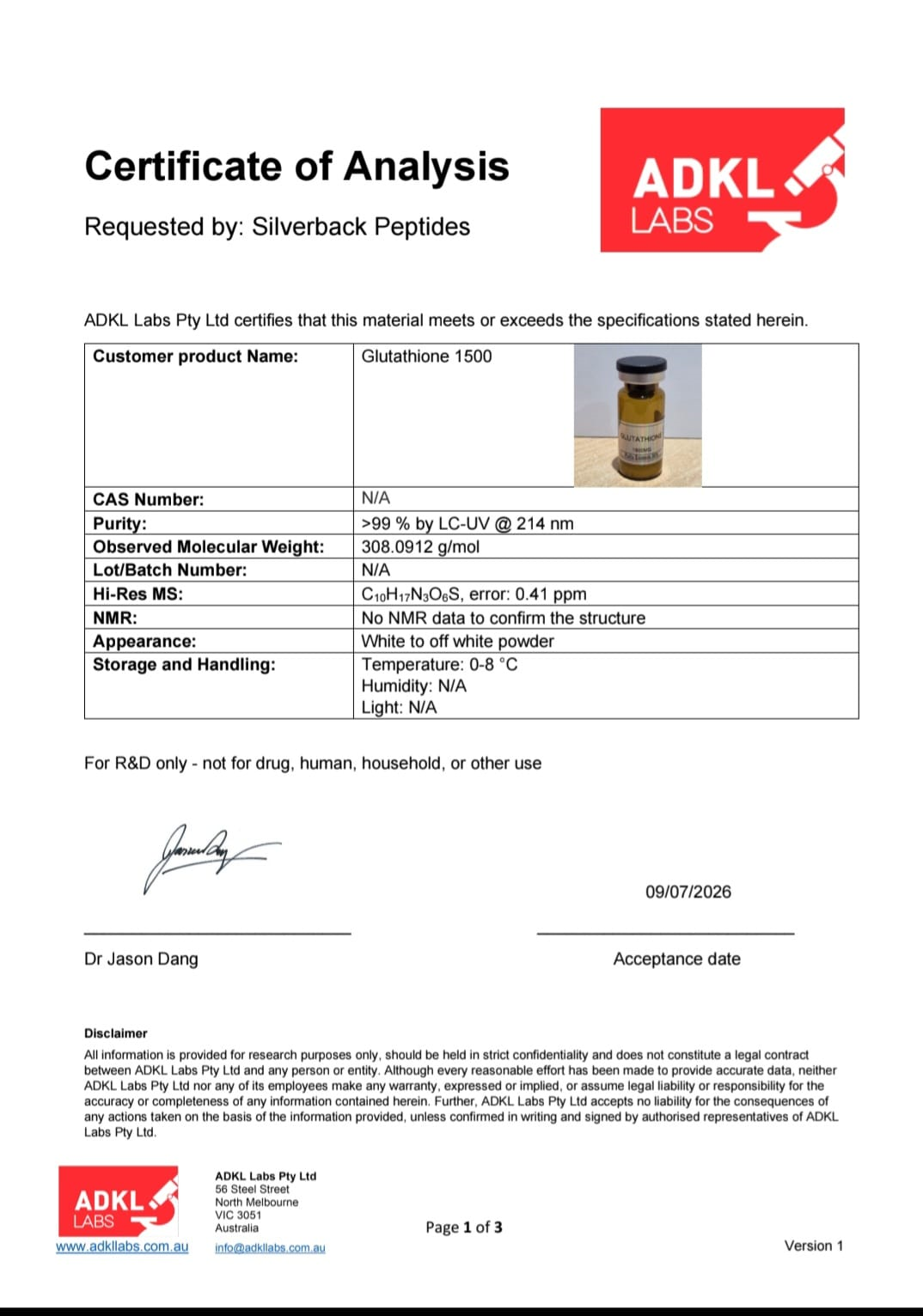 ADKL-GLUTA1500MG99
