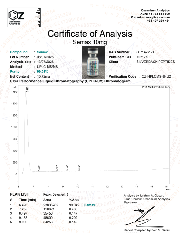 OZCAN-SEMAX10MG99.05